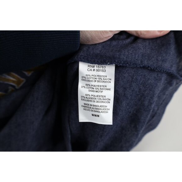 Retro Y2K Champion Mens Medium University of Michigan Jersey Knit T-Shirt Blue - Picture 9 of 13